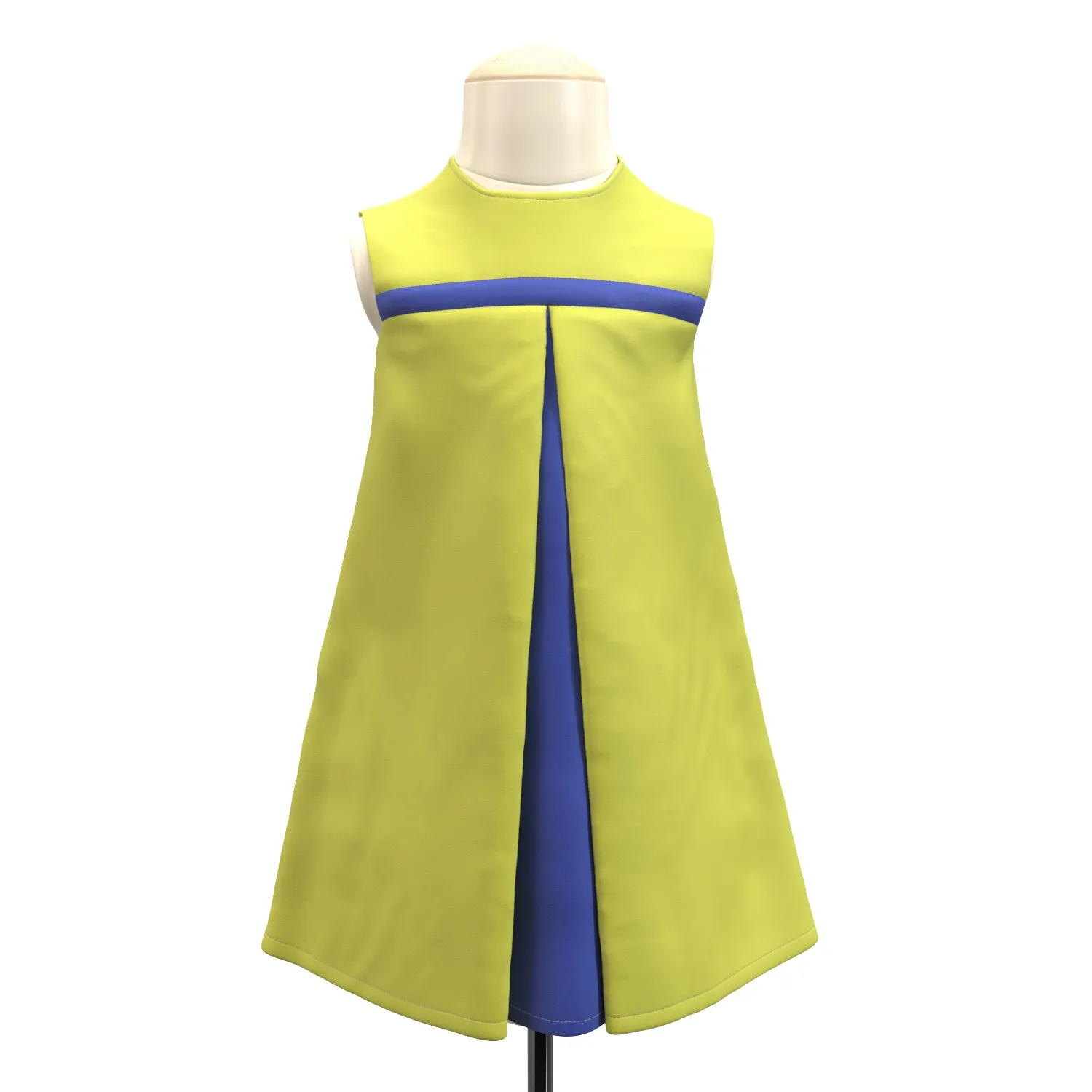 Children Simple Frock 3D Model_04